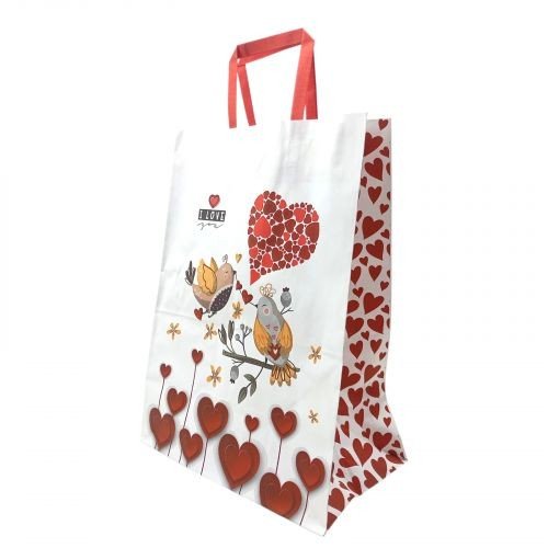 Пакет паперовий з ручками Крафт білий 25х15х34,5