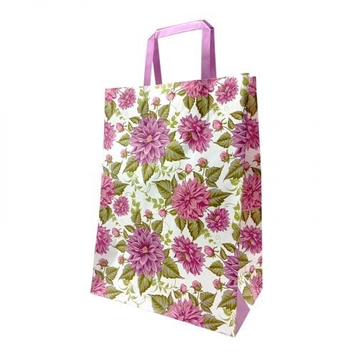 Пакет паперовий з ручками Крафт білий 25х15х34,5