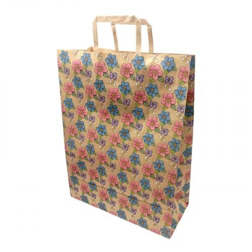 Пакет паперовий з ручками бурий 32х15х42см.