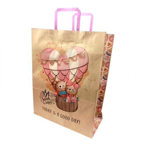 Пакет паперовий з ручками бурий 32х15х42см