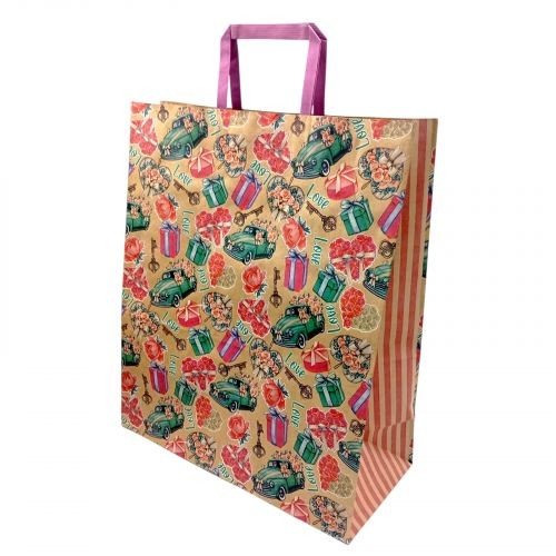 Пакет паперовий з ручками бурий 32х15х38 см.