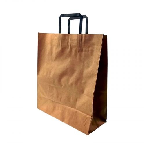 Пакет паперовий з ручками бурий 32х15х38