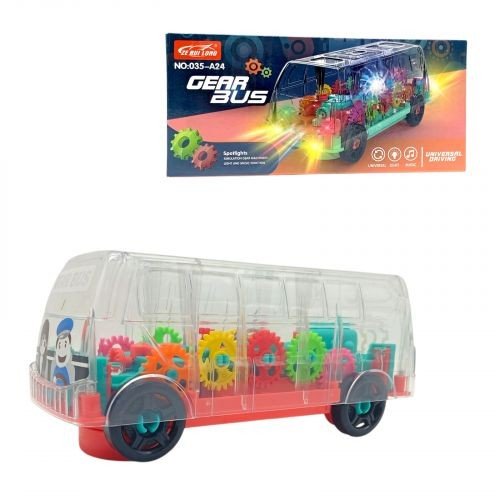 Автобус 3D підсвічування,(РОЖЕВИЙ)