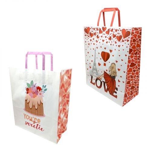 Пакет паперовий з ручками 38х32см Крафт білий (ВИД 2)