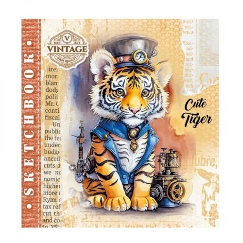 Скетчбук 36 аркушів, (CUTE TIGER)