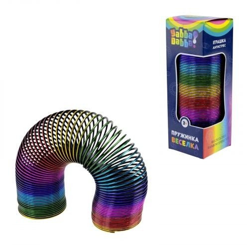 Пружинка "Веселка" Yabba Dabba 2 кольори мікс, р-р 5*5*15см, короб.5,3*5,3*15,5 см