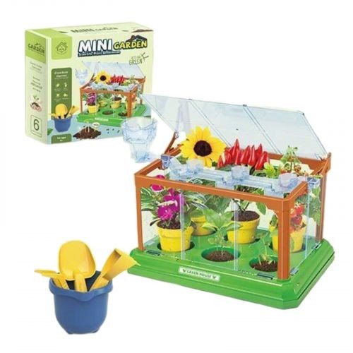 Теплиця зерна, торф, горщики, наліпки, книжечка, в коробці