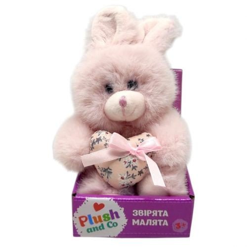 М'яка іграшка "Plush and Co. ЗАЙЧИК" (РОЖЕВИЙ) 16 см з вушками