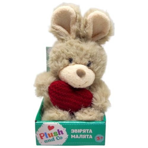 М'яка іграшка "Plush and Co. ЗАЙЧИК" (БЕЖЕВИЙ) 16 см з вушками
