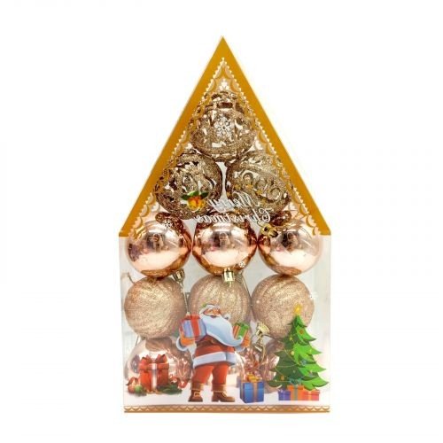 Ялинкові кульки яскравий феєрверк 5 см, 12 шт., набір