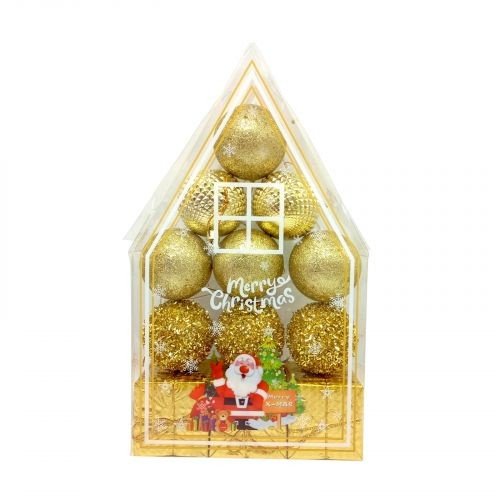 Ялинкові кульки золотий вечір 5 см, 12 шт., набір