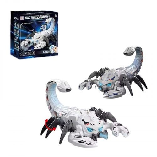 Скорпіон на радіокеруванні 2 вида, підсвічування, від батарейок, звуки, парогенерація, проєктор, ходить, мелодії, пульт 2.4 GHz, в коробці