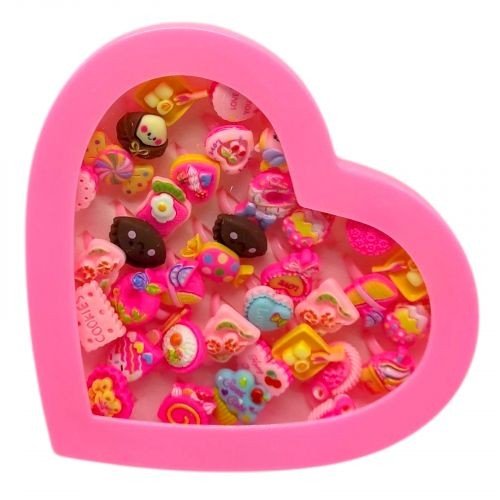 Набір дитячих каблучок, 36 шт (ВИД 1)