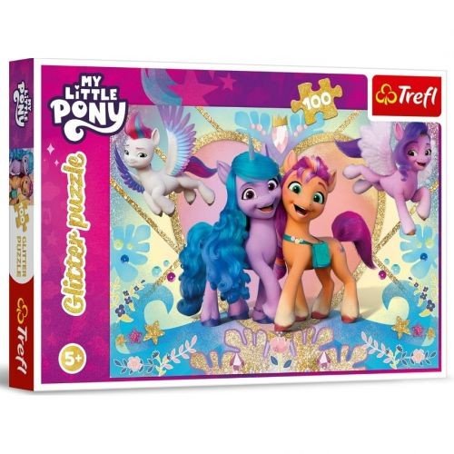 Пазли - 100 ел, Глітерні "Поні. Подружки"