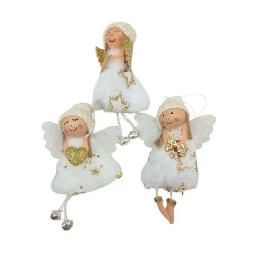 Прикраса-іграшка ялинкова ЯНГОЛЯТКО (БІЛИЙ) мікс видів