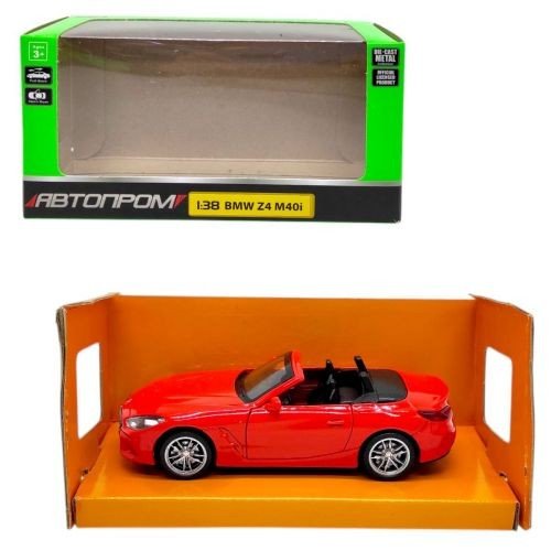 Машинка металева "АВТОПРОМ. 1:38 BMW Z4 M40i" (ЧЕРВОНА)