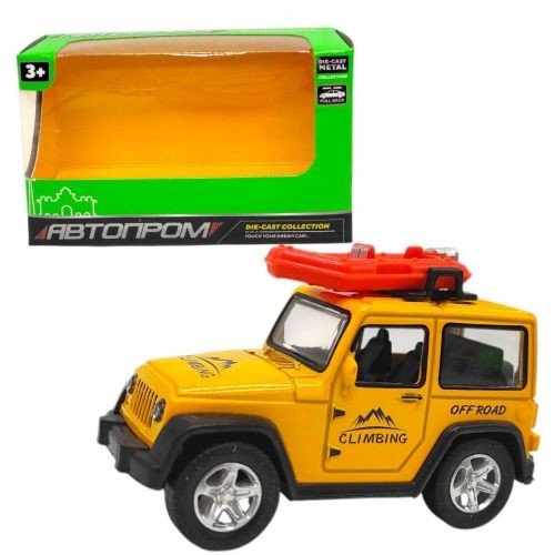 Машинка металева "АВТОПРОМ ДЖИП" (ЖОВТИЙ)