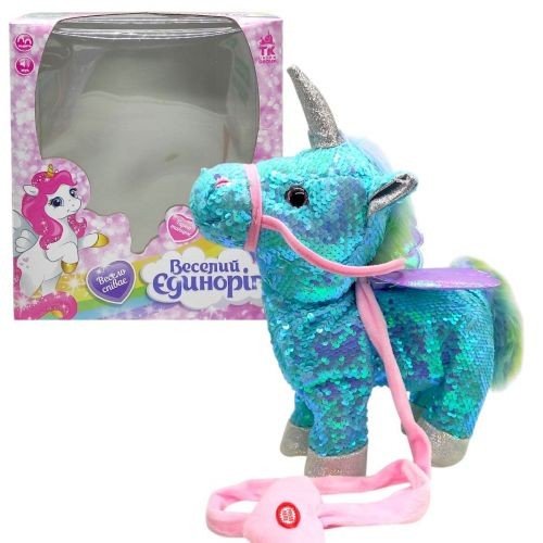 Інтерактивна іграшка "Веселий єдиноріг", співає, танцює (БІРЮЗОВИЙ)