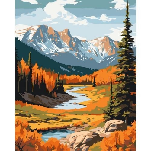 Картина за номерами "Осінь в горах" 40x50 см