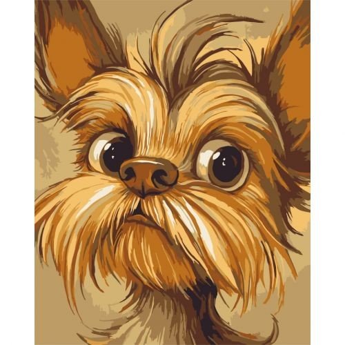 Картина за номерами "Йоркширський терʼєр" 40х50 см