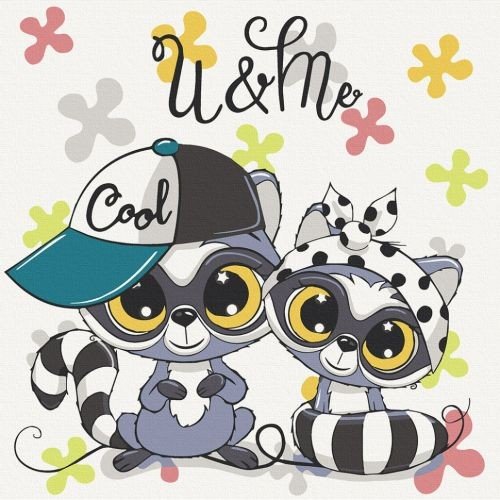 Картина за номерами "Круті єноти" 30х30 см