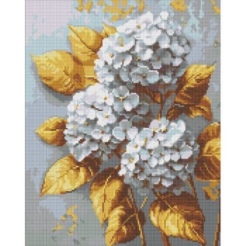 Алмазна мозаїка "Золота гортензія" 40х50 см
