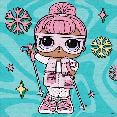 Картина за номерами "L.O.L. Surprise! Winter chill. Snow Bunny" 25х25 см