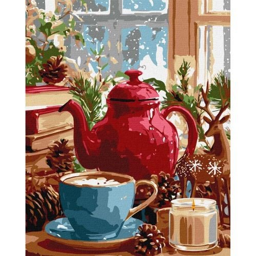 Картина за номерами "Зимова атмосфера вдома" 40х50 см