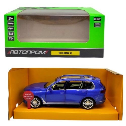 Машинка металева "АВТОПРОМ, 1:32 BMW X7" (СИНЯ) коробка - 18х8х9 см