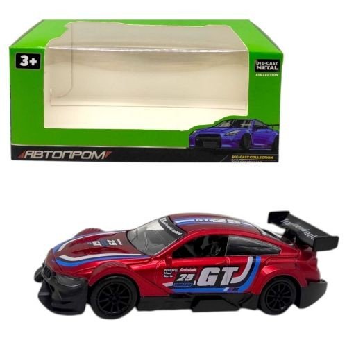 Машинка металева "АВТОПРОМ 1:36 BMW", ЧЕРВОНА (коробка - 15,5х7х8 см)