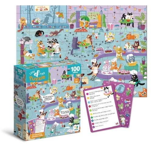 Пазл "Look and Find/Шукай та знаходь. Котяче кафе" 100 ел