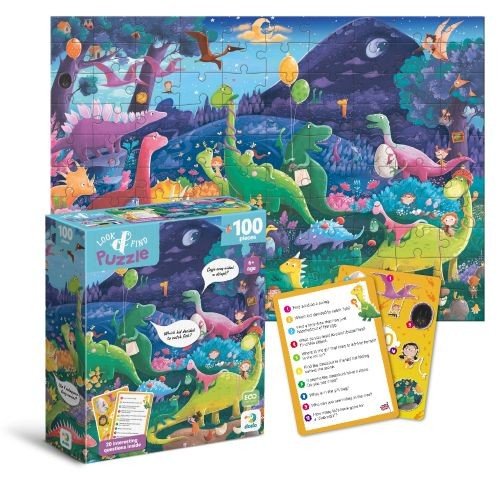 Пазл "Look and Find/Шукай та знаходь. Країна динозаврів" 100 ел