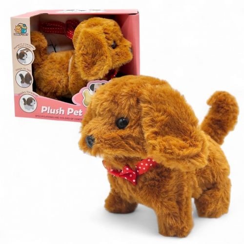 Собачка на батарейках, з повідком і аксесуарами, в коробці 18х15х10 см