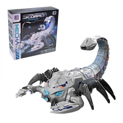 Скорпіон на батарейках, озвучений, зі світлом, в коробці р.22,6x7,4x22см