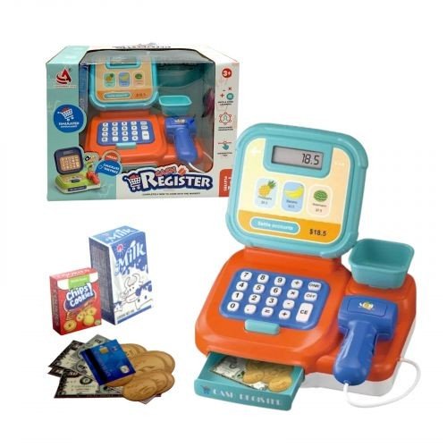 Касовий апарат з набором батар.муз.світло.кор.24*16,5*18,3 см.