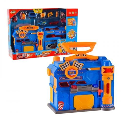 ПаркінгСТО з метал.машинками (2шт.)та аксес.батар.муз.світ.кор.44*12,5*33 см.