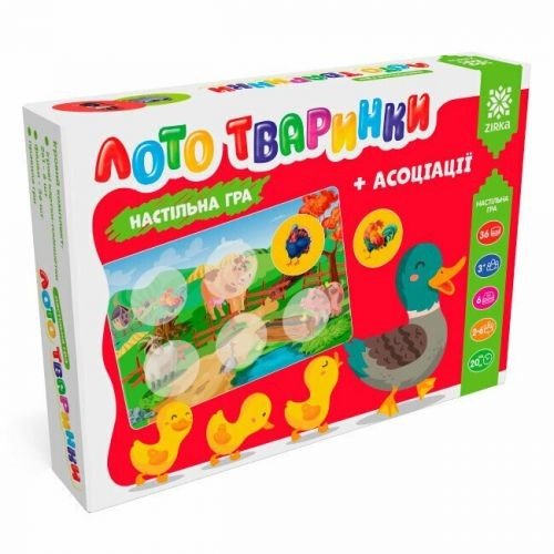 Гра "Лото: тваринки+асоціації" укр