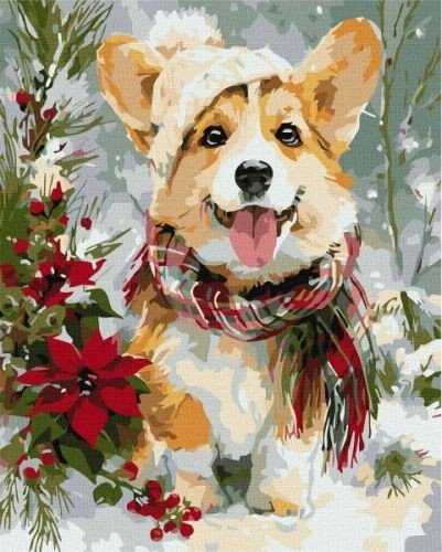 Картина за номерами - "Щасливий песик" ©art_selena_ua, 40х50см