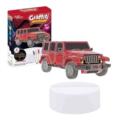 Нічник працює від мережі, підсвічування, 3 кольори світла, фломастери, USB кабель, в коробці