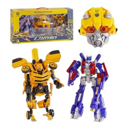 Набір трансформерів, маска і 2 робота, в коробці
