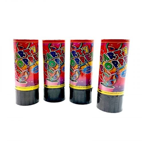 Набір хлопушок конфетті PARTY POPPER 11.5 см (набір 4 шт.)