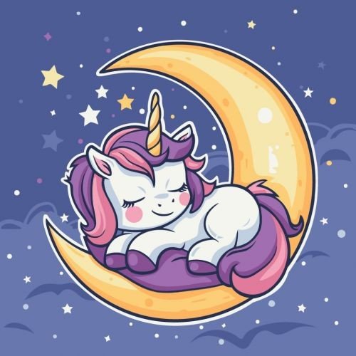 Картина по номерам "Єдиноріжка в зоряному сніх" 30х30 см