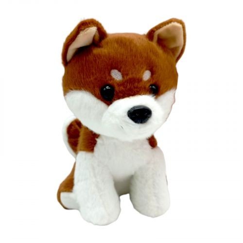 Мʼяка іграшка Собака 20 СМ (КОРИЧНЕВА З БІЛИМ)