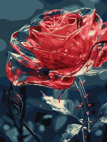 Картина за номерами - Кришталева квітка 30х40 см.