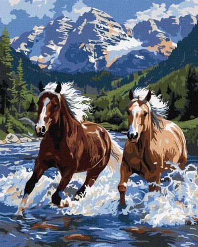 Картина за номерами - "Сила у русі" ©art_selena_ua, 40х50см