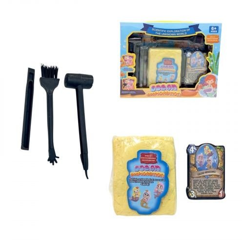 Розкопки гіпсовий блок, інструменти, в коробці