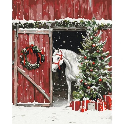 Картина по номерам "Під дзвін копит і снігу" 40x50 см.