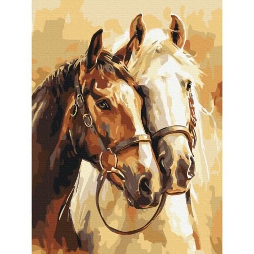 Картина по номерам "Шляхетні коні" 30x40 см.