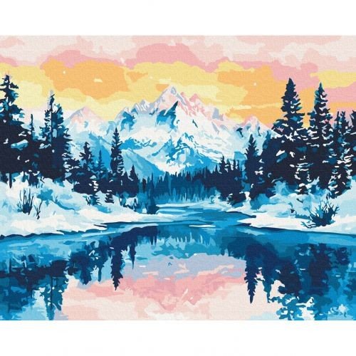 Картина по номерам "Срібні вершини" 40x50 см.