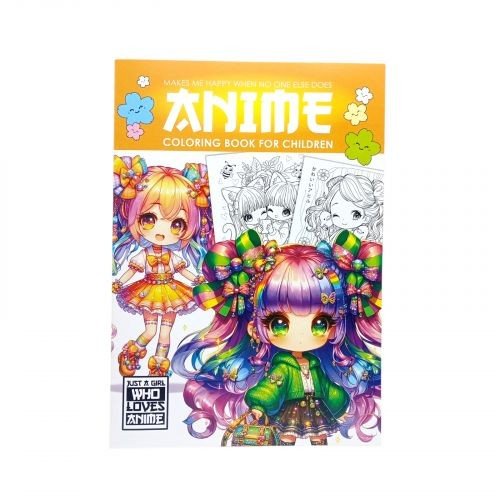 Розмальовка аніме 210х297мм., 8 аркушів, Скоба.